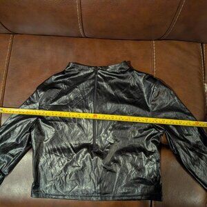 Oren's Replay How I look? Cute & Sexy Black shimmery Faux Leather. Size S